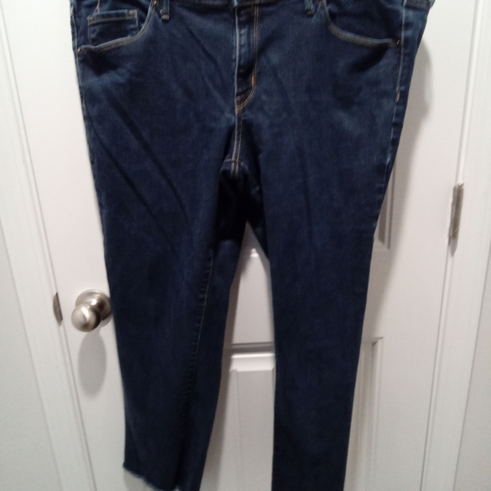 Mossimo Plus Size 18 Short Dark Denim MidRise Straight Leg Blue Jeans